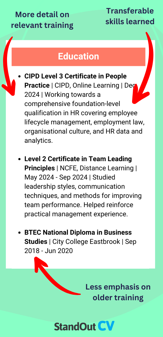 Career change education