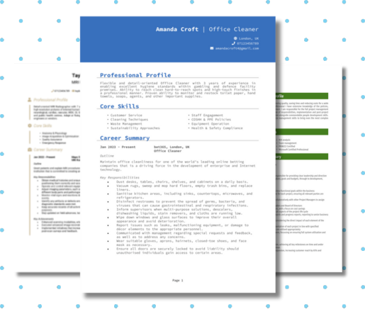 Blank CV templates