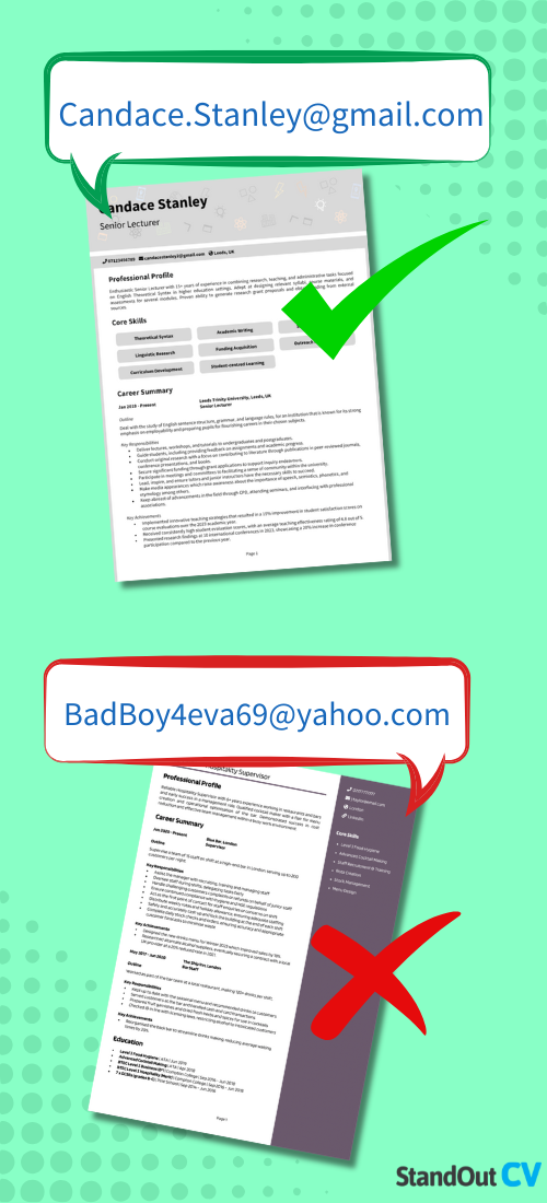 CV email address