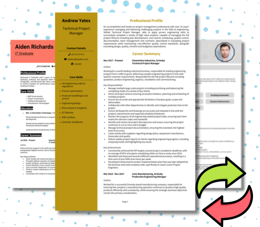 Career change CV template