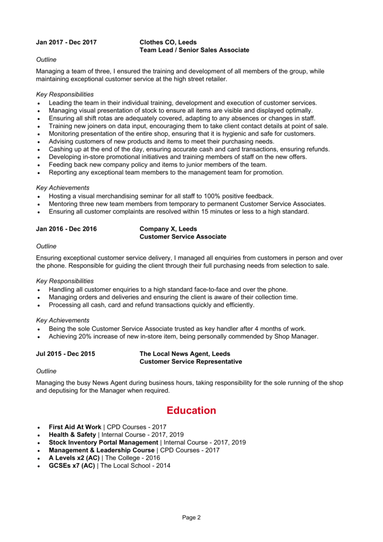Supervisor CV-2