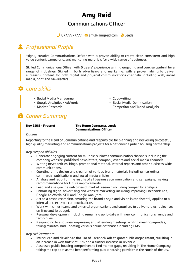 Communications Officer CV-1