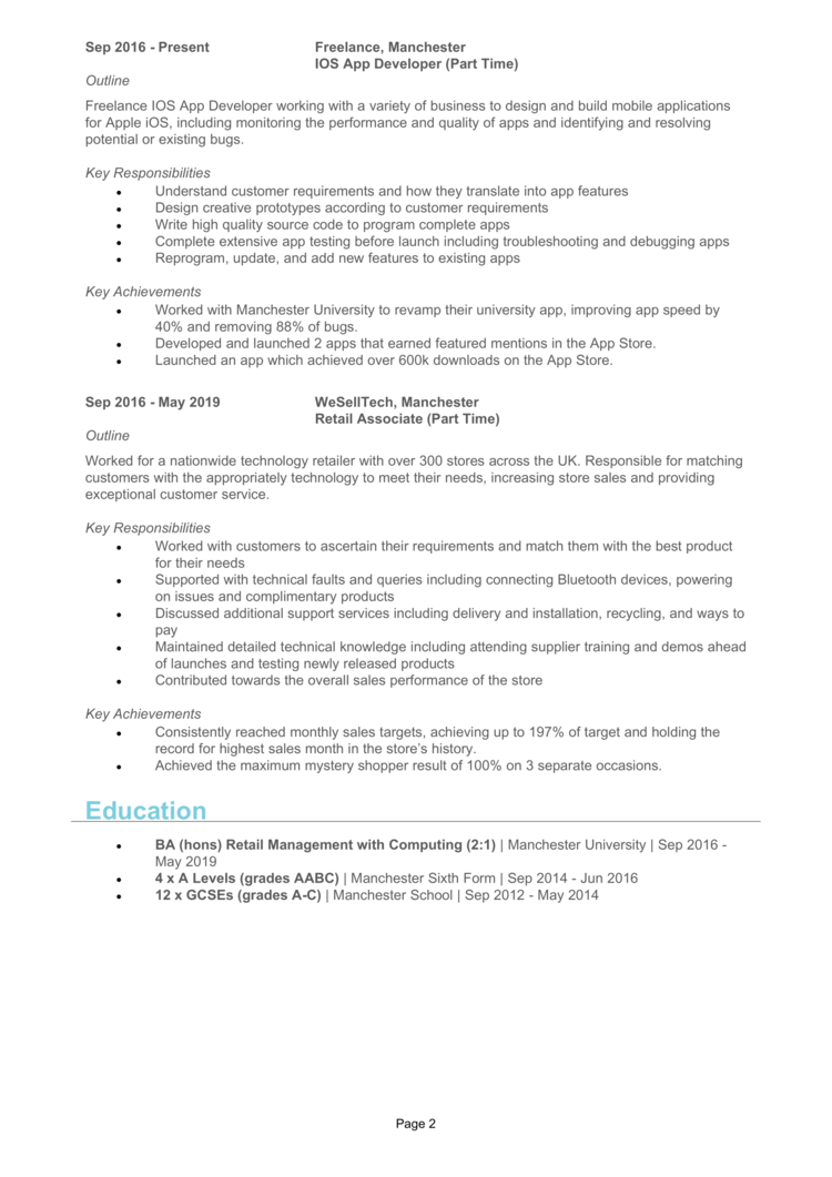 Apple Specialist CV 2