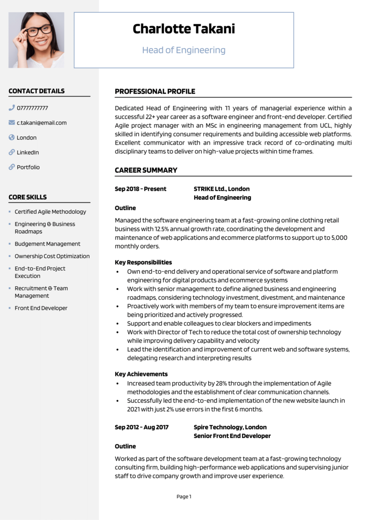Head of Engineering CV 1