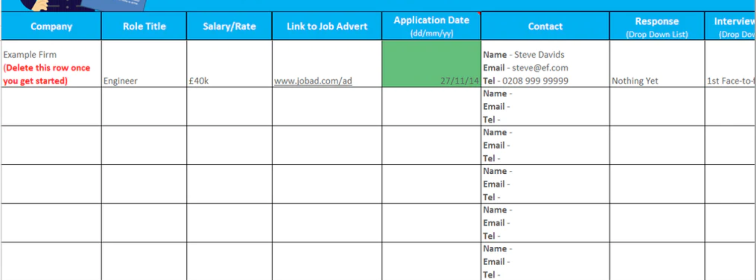 Job application tracker
