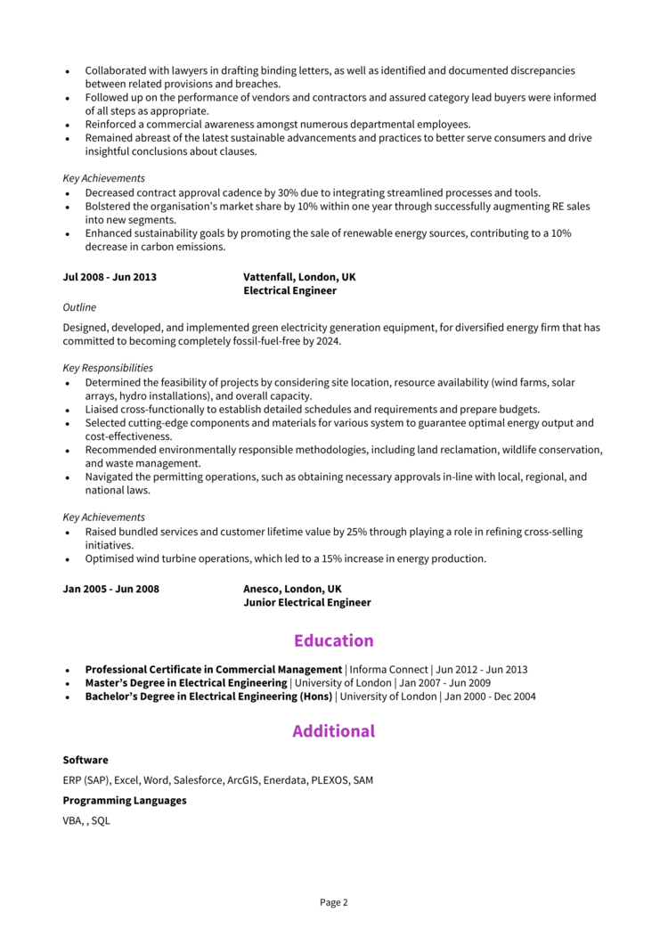 Contract Manager CV 2