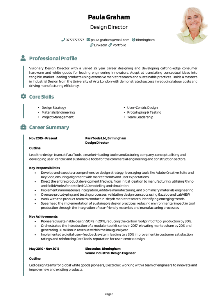 Design Director CV