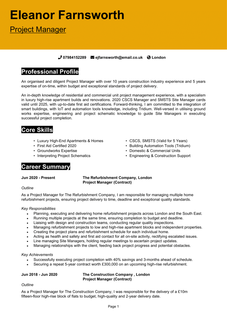Contractor CV-1 Contractor CV