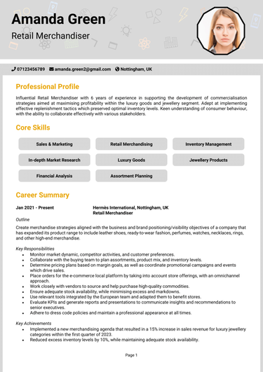 Design CV template
