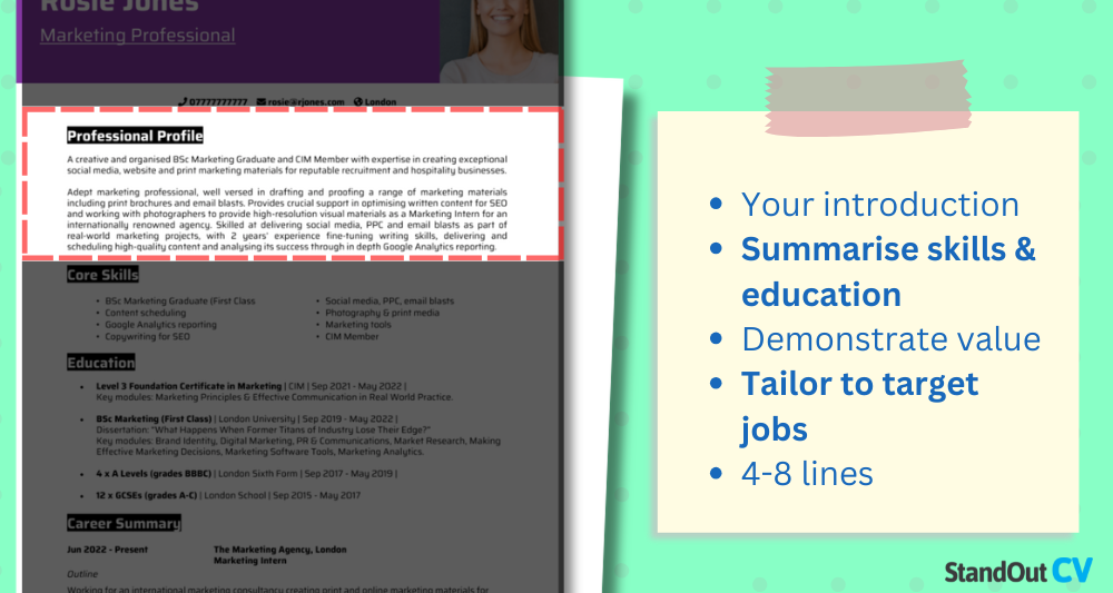 CV profile