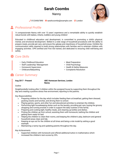Childcare CV