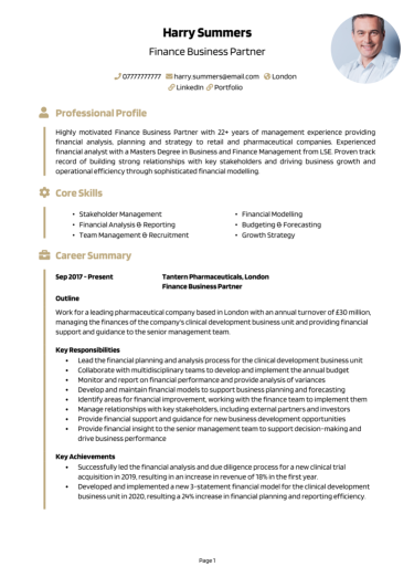 Finance Business Partner CV