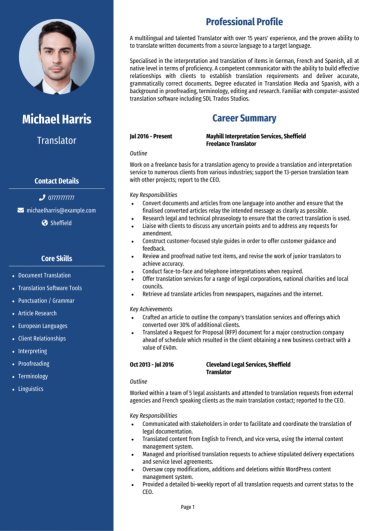 Translator CV